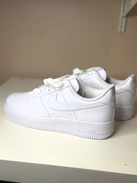 Plain white sneakers before customizing